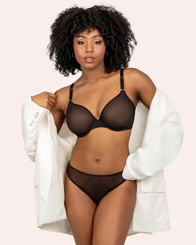 Vista 3 de Smart & Sexy Brasier de malla transparente para mujer