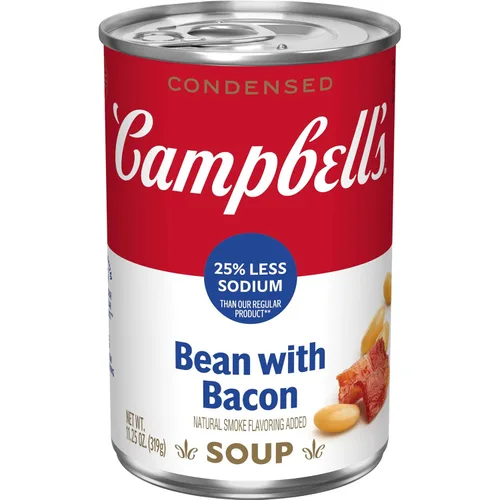 Vista 7 de Campbell's - Sopa condensada de frijol con tocino, sabor natural ahumado añadido, lata de 11.25 oz
