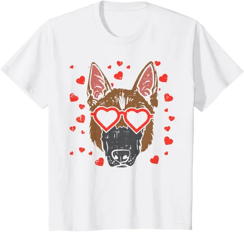 Vista 72 de Camiseta de regalo para perro con cara de pastor alemán, Negro, S