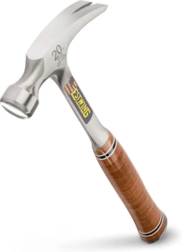 Vista 5 de ESTWING Martillo - Garra recta de 16 oz con cara lisa y agarre de cuero genuino - E16S