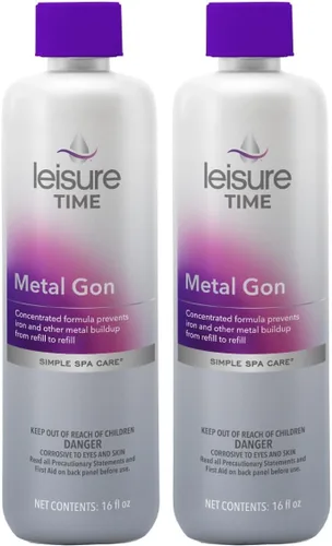 Vista 8 de Leisure Time D Metal Gon para spas y jacuzzis, potente solución de tratamiento de agua, 16 onzas