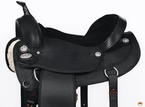 Vista 4 de HILASON Flex Tree Western Horse Saddle Cordura Synthetic Trail & Pleasure for Horses
