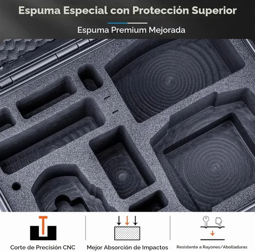 Vista 4 de Lykus Titan MM420 - Funda rígida impermeable para DJI Mini 4 Pro/Mini 3 Pro