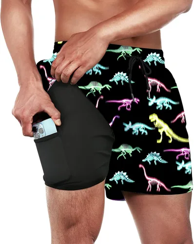 Vista 4 de Bañador para hombre cadena dorada