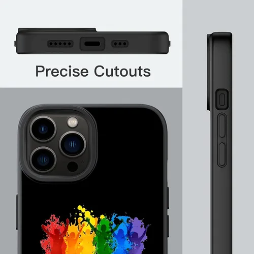 Vista 3 de Funda para teléfono con texto en inglés "I Did Both, God Rainbow LGBT Human Pride Compatible con iPhone 16 15 14 13 12 11 Pro Max Galaxy S25 S24 S23