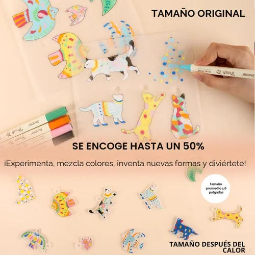 Vista 5 de Grabie Kit de manualidades de arte retráctil de más de 25 formas Paws & Wings - Libertad creativa