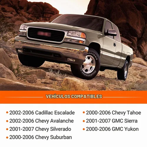 Vista 6 de Actuador de Bloqueo de Puerta - Delantero Izquierdo Lado del Conductor - Compatible con 2001-2007 Cadillac Escalade Chevy Avalanche, Silverado