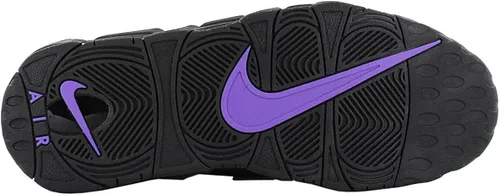 Vista 5 de Nike Air More Uptempo tenis de piel blancasnegras para hombre