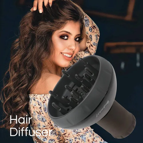 Vista 7 de Segbeauty Difusor de cabello para cabello rizado, flujo de aire ajustable mejorado, cuenco profundo, accesorio de difusor profesional de salón