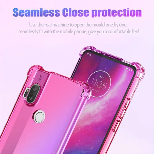 Vista 3 de Funda para Moto One Hyper Case, Motorola One Hyper XT2027 Linda funda para niñas, degradado, delgada, antiarañazos, suave TPU funda protectora a