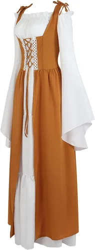 Vista 2 de Zhitunemi Renaissance Dresses for Women Costumes Medieval Dress for Women Renfaire Outfit - Halloween Parties Costume Events