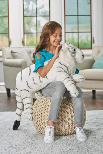 Vista 6 de Wild Republic Jumbo - Animal gigante de peluche, Talla Tiger, 30