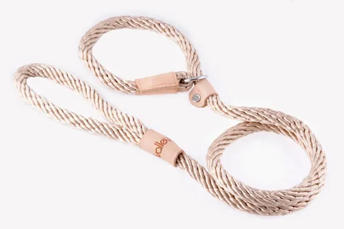 Vista 29 de Alvalley Correas de cuerda para perros con tapón, correas antideslizantes para mascotas para perros, correa suave trenzada sin tirones, ajustable