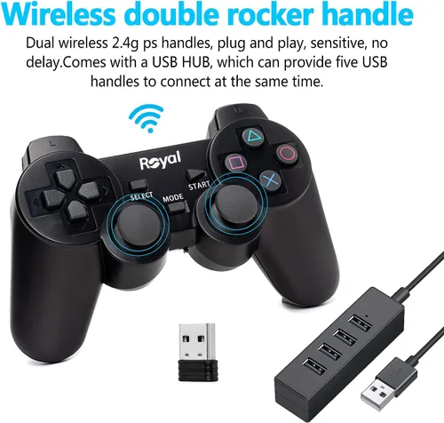 Vista 4 de Consola de videojuegos Fipper 4K Consola de videojuegos clásica para niños Retro Consola con 2 Gamepads inalámbricos LANWiFi 41000