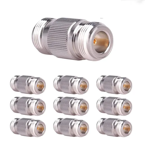Vista 6 de XRDS -RF 2 piezas N hembra a N hembra adaptador de cable coaxial conector de barril conector doble (NO para TV)