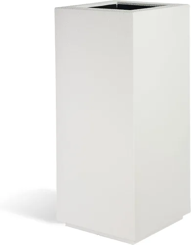 Vista 16 de PolyStone Kensington - Maceta con pedestal, 16 x 16 x 36 pulgadas, maceta alta y ligera para interiores y exteriores, resina moderna de aspecto