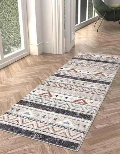 Vista 8 de Unique Loom Eco Southwestern Collection - Alfombra de área - Holbrook (rectangular 2' 0" x 3' 0", gris/negro)