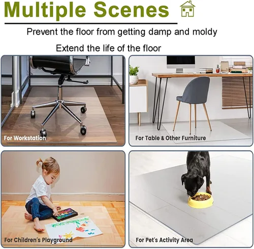 Vista 5 de Runner Rugs - Protector de vinilo transparente de plástico para pasillo, 2 x 7.6 pies, tapete protector para pisos de madera dura, antideslizante