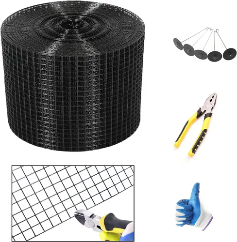 Vista 7 de Protección para Panel Solar, Rollo de 10 cm X 30 m de Malla Protectora para Panel Solar con Recubrimiento de PVC, Disuasorio de Palomas Negras