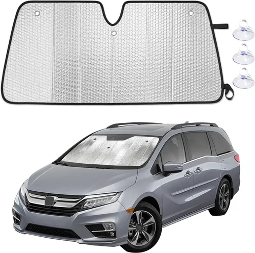Vista 15 de EcoNour Parasol plegable de acordeón para parabrisas compatible con Tesla Model 3/Model Y 2017-2024 2025 2026, parasol delantero para ventana