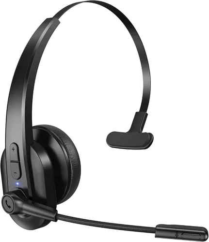 Vista 8 de Sarevile Auriculares Bluetooth con dongle USB para computadora, auriculares inalámbricos de una sola oreja con micrófono de cancelación de ruido