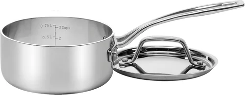 Vista 5 de Cuisinart Juego de utensilios de cocina de 10 piezas de acero inoxidable de 5 capas con revestimiento personalizado, CCC5-10