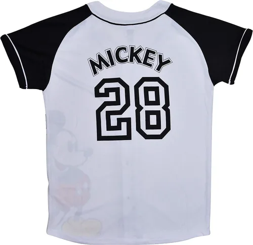 Vista 8 de Disney Mickey Mouse Stitch Jack Skellington Camiseta Jersey para Mujer con Botones al Frente