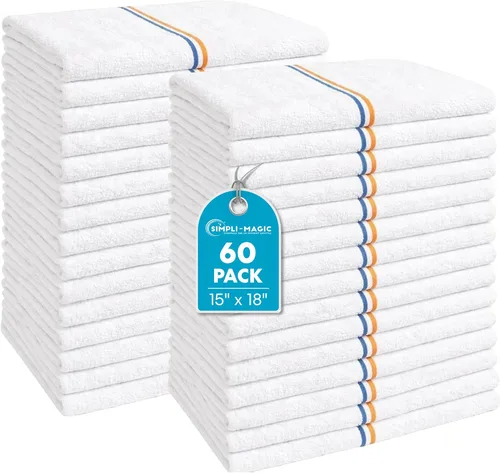 Vista 12 de SIMPLI-MAGIC Paquete de 12 paños de cocina de 24 x 24 pulgadas – 100% algodón, sin pelusas, paños de cocina de alta absorción, perfectos para Saco