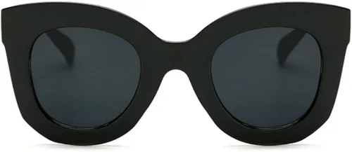 Vista 2 de Gafas de sol con diseño de mariposa semi ojo de gato montura de plástico y lentes gradientes transparentes