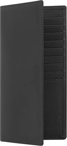 Vista 8 de NopoWalli - Cartera de cuero genuino para hombre Negro - Piel auténtica