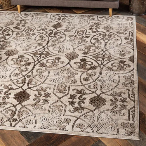 Vista 9 de Unique Loom Rushmore Collection - Alfombra de área Washington (2 pies x 5 pies 1 pulgada, beige oscuro/beige)