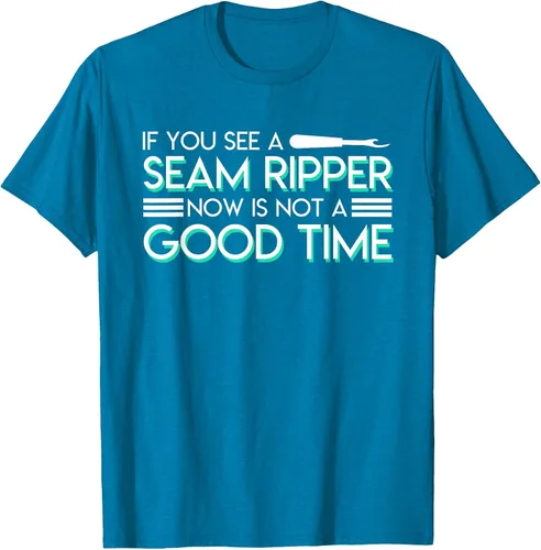 Vista 13 de If You See A Seam Ripper Now is Not A Good Time Sewing T-Shirt