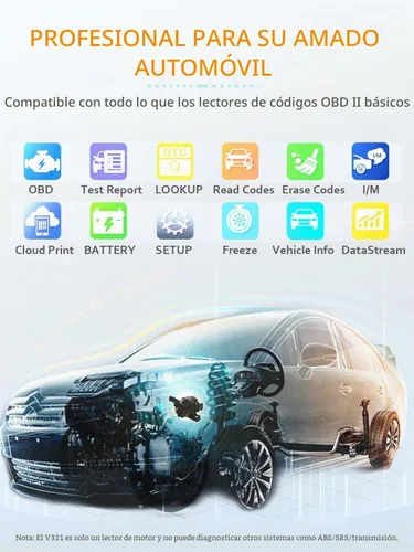 Vista 2 de Escáner OBD2 - Herramienta de diagnóstico del lector de código del coche