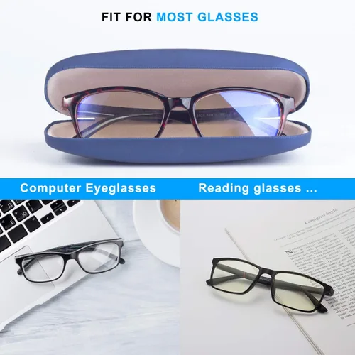 Vista 2 de RayLove Estuches unisex rígidos para gafas, funda protectora para gafas..