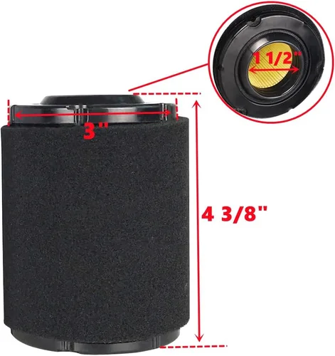 Vista 3 de 937-05129 737-05129 Filtro de aire compatible con Troy-Bilt C-Cadet Craftsman MTD 7T84JU 7T84MU 382cc OHV Motores Cortacésped Rep 490-200-M070