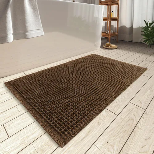 Vista 57 de Alfombra de baño mejorada con diseño de gofres, absorbente y antideslizante Negro