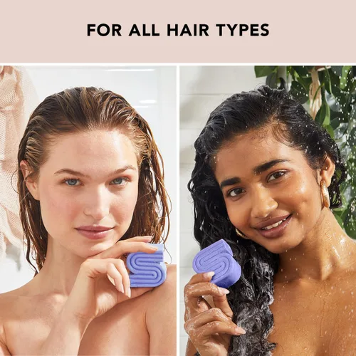 Vista 3 de Kitsch Toning Purple Shampoo Bar para rubias y cabello teñido - Champú para mujeres y hombres - Champú de biotina para fortalecer y neutralizar