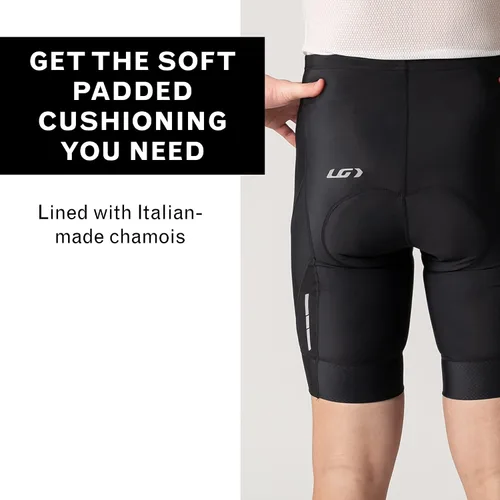 Vista 4 de Louis Garneau, Pantalones cortos Optimum 2 para hombre, acolchados, elásticos, transpirables y de secado rápido