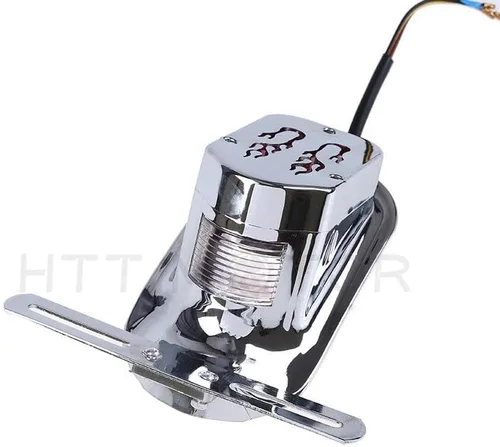Vista 9 de Flame Fire - Luz trasera de freno compatible con H-D Cafe Racer Bobber Chrome USA