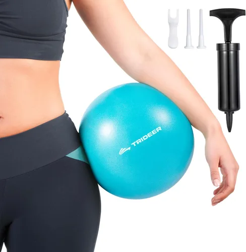 Vista 10 de Trideer 9-Inch Pilates Ball, Small Exercise Ball Pilates Equipments for Yoga, Physical Therapy, Pregnancy, Postpartum, Core Training, Balance