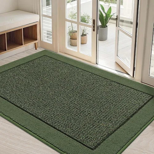 Vista 35 de BEQHAUSE Tapete para puerta interior de 20 x 32 pulgadas, tapete antideslizante para entrada, lavable, resistente a la suciedad, tapete