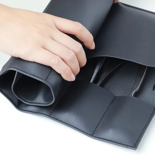 Vista 5 de Wazakura Estuche de herramientas para bonsái fabricado en Japón en piel sintética, kit de herramientas de jardín japonés, bolsa de almacenamiento