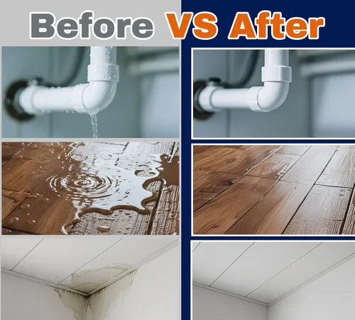 Vista 5 de Sellador líquido impermeable de 35 onzas, revestimiento impermeable invisible transparente, adhesivo de reparación a base de agua antifugas