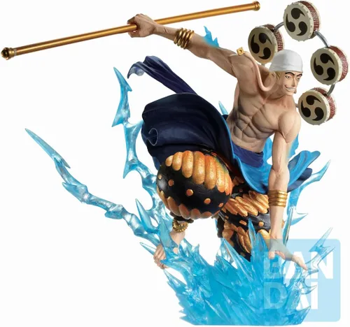 Vista 2 de Figura Ichibansho – Una pieza – Recuerdos de Enel Duel, estatua coleccionable de Bandai Spirits