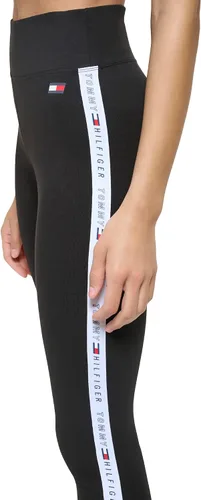 Vista 6 de Tommy Hilfiger Leggings elásticos de tiro alto con cinta con logotipo para mujer