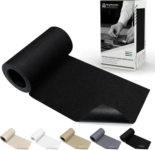 Vista 45 de KING MOUNTAIN Parche de lona para planchar, 3 x 60 pulgadas, parche de reparación de tela 100% algodón impermeable, utilizado para varios sofás