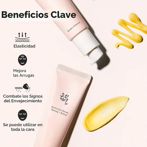 Vista 3 de Beauty of Joseon Revive Suero para Ojos con Retinal Niacinamida Corrección para Bolsas de Ojos Hinchados Líneas Finas Ojeras Arrugas, Cuidado