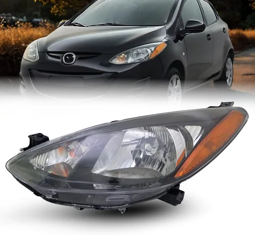 Vista 10 de ALLIGATOR AUTO LIGHTS Repuesto para Mazda 2 Sport, Touring 2011-2014 compatible con DOT/SAE, juego de montaje de faros delanteros halógenos
