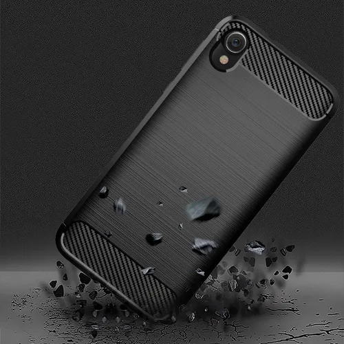 Vista 4 de Asuwish Funda compatible con Moto E6 y protector de pantalla de vidrio templado, accesorios de celda de película, cubiertas delgadas de silicona