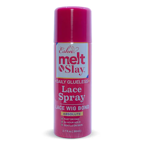 Vista 8 de Esha Melt N Slay - Spray de encaje sin pegamento, fusión y sujeción para pelucas, spray adhesivo de encaje para cerrar pelucas, extensiones, fuerte